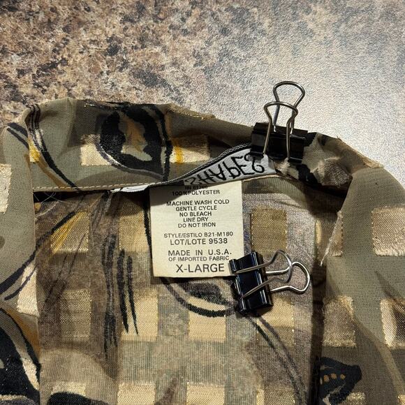 Vintage CM Shapes Top Sheer Floral Cottage Boho Y2K Grunge Romantic Button Up XL - Picture 4 of 5